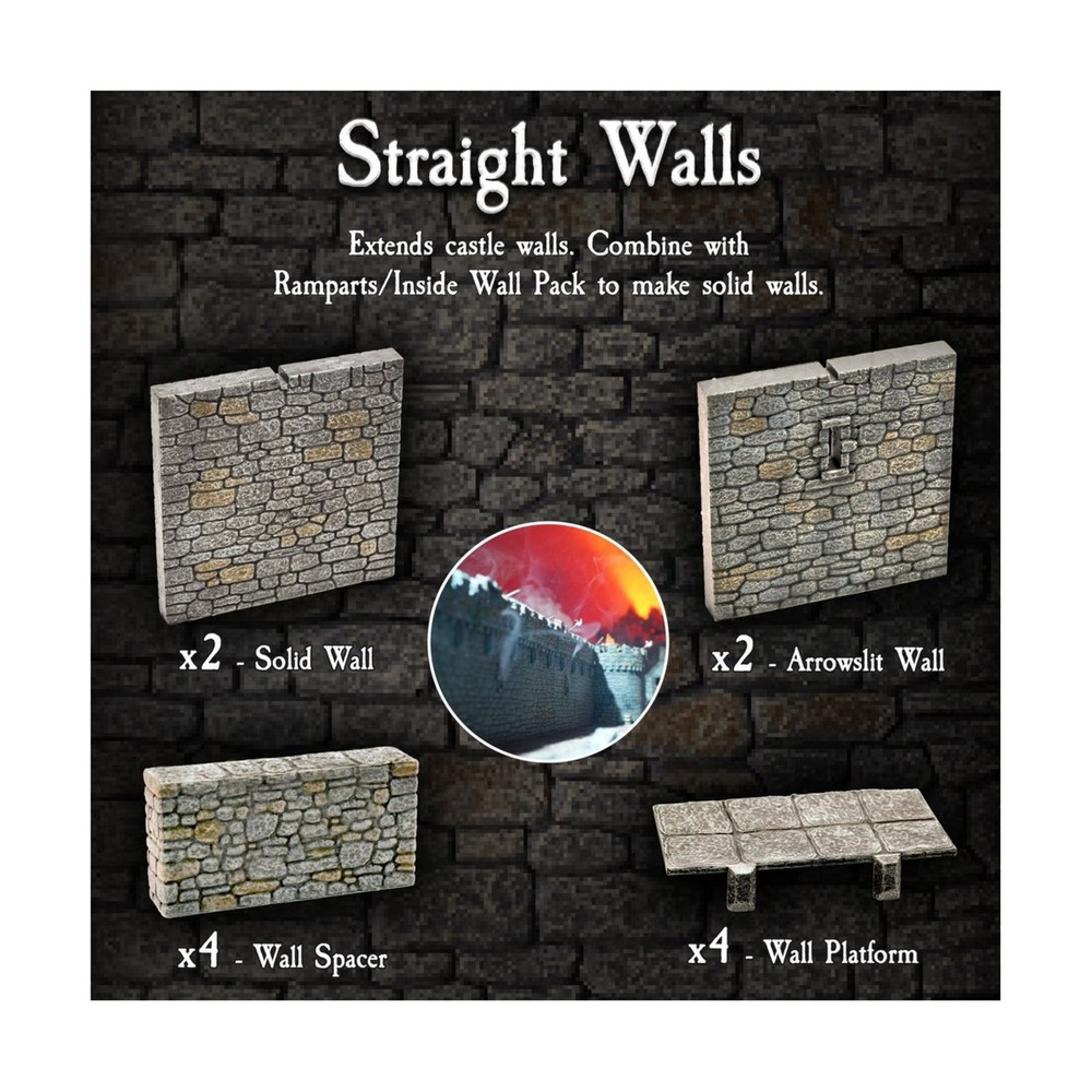 Dwarven Forge Castle Builder Straight Walls Pack NM