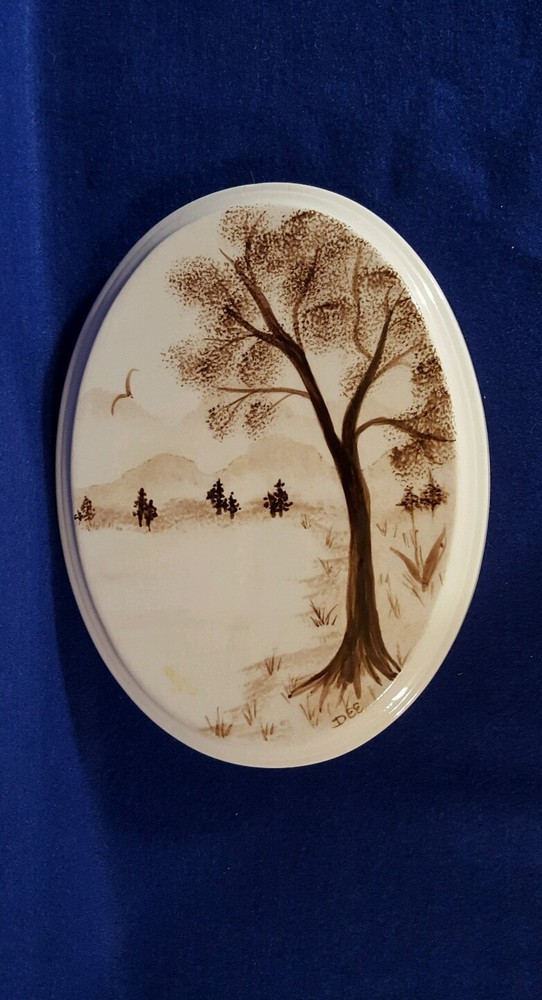 DEE FAUST signed ceramic trivet