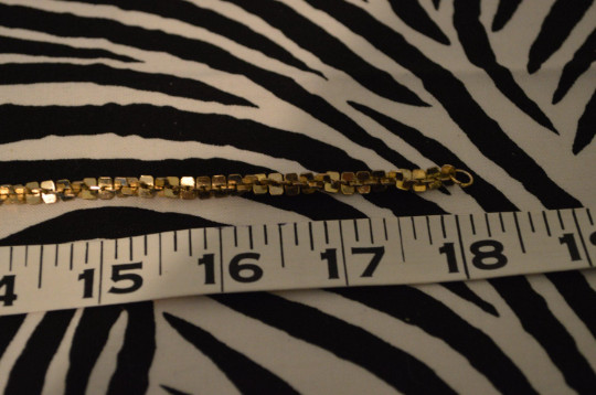 Gold Tone Mesh Chain Necklace