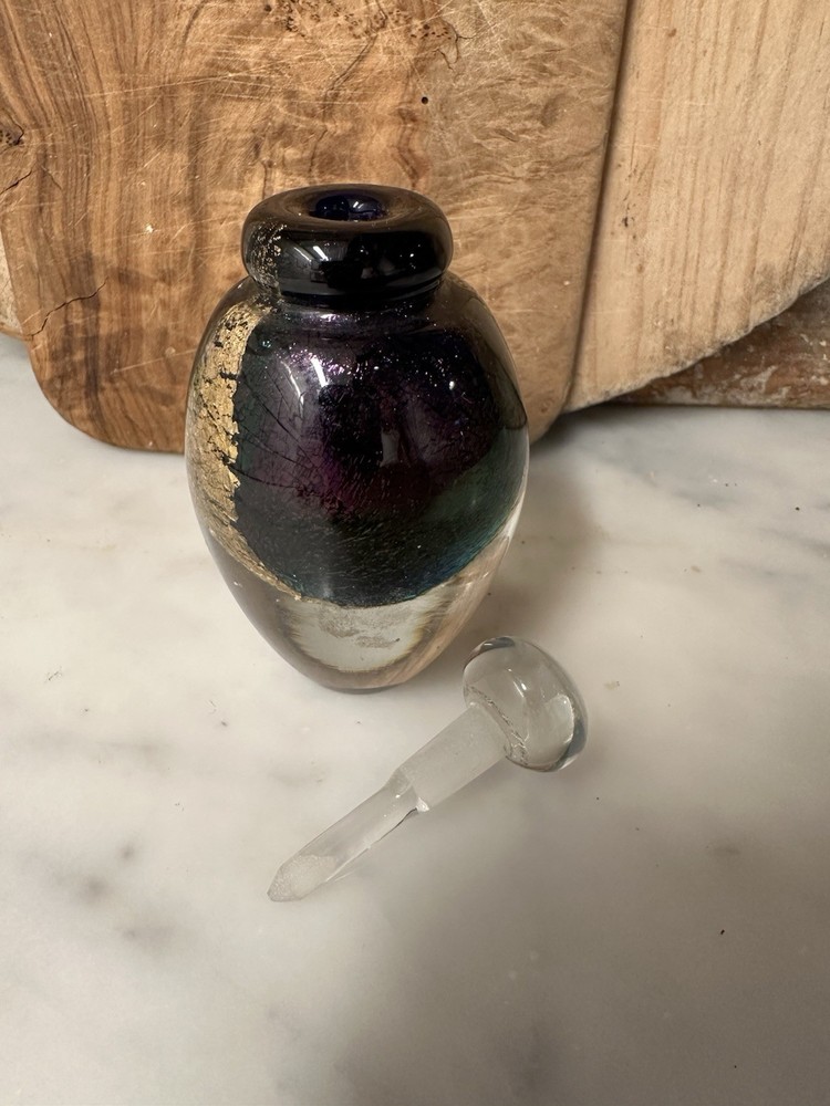 1989 Robert Eickholt signed and dated art perfume bottle with original stopper
