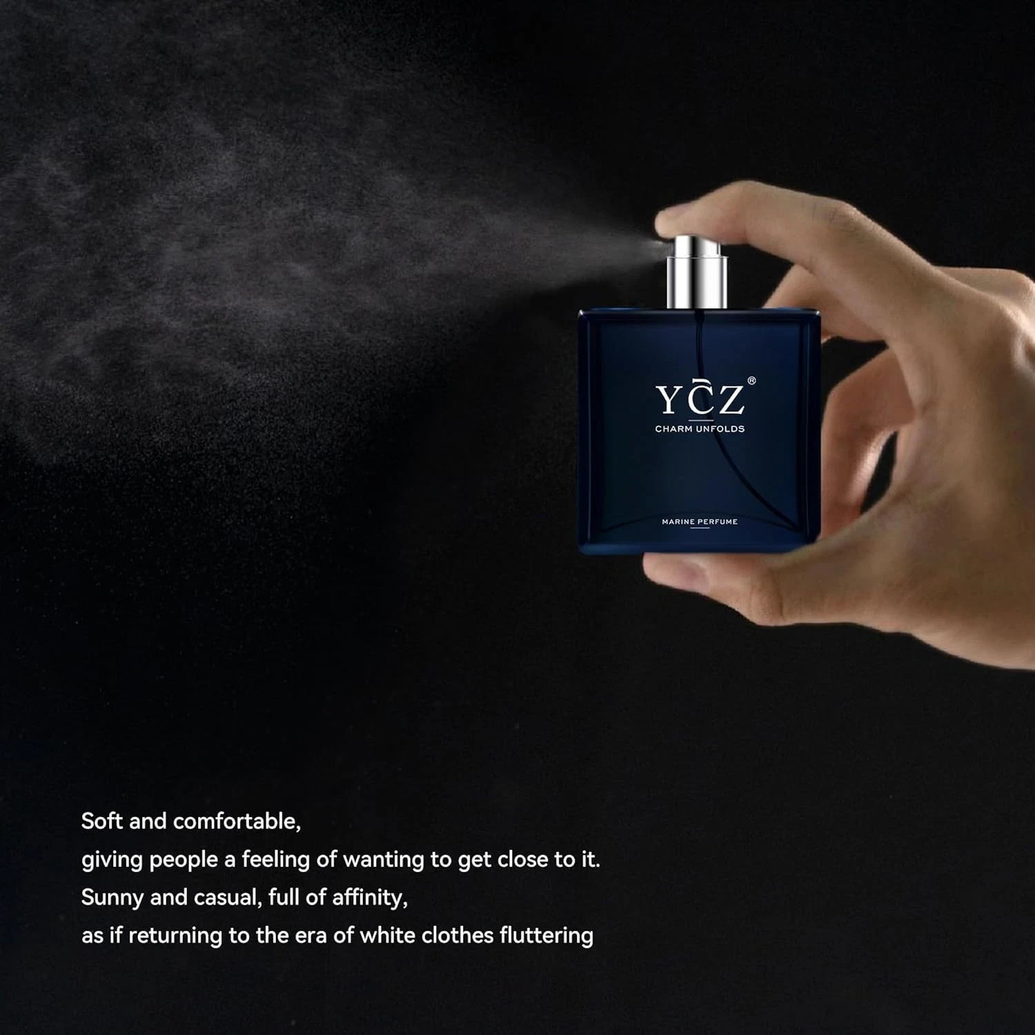 Ycz Charm Unfolds Marine Perfume for Men Long Lasting Fragrance 1.7oz(50ml)