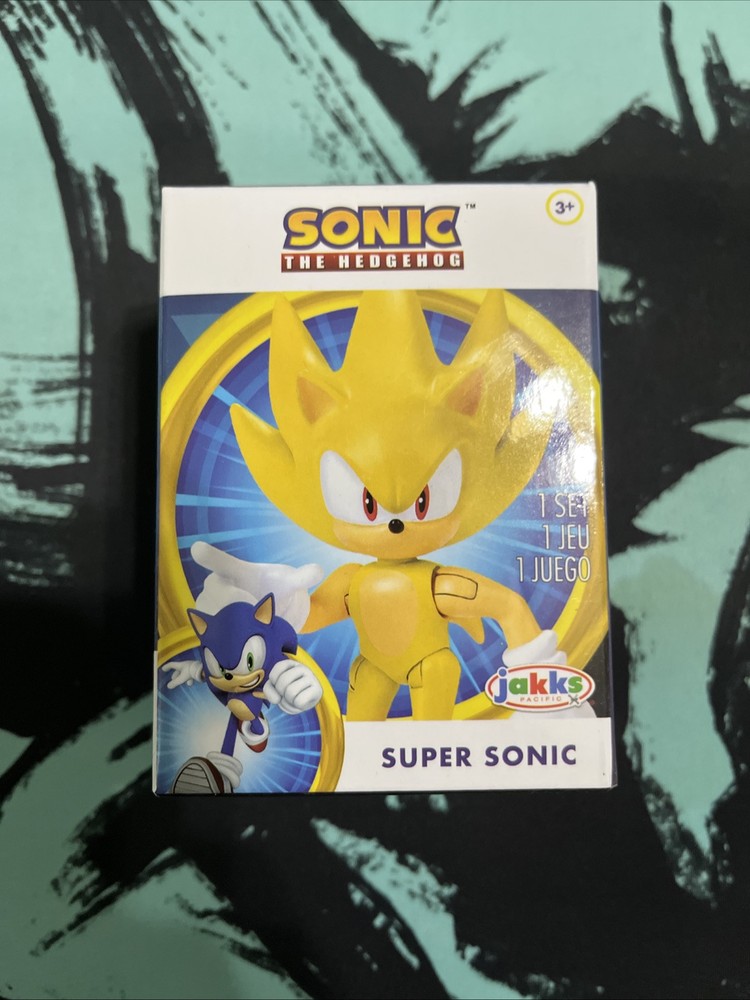 Jakks Pacific Sonic the Hedgehog SUPER SONIC 2.5" Action Figure New MIB Rare