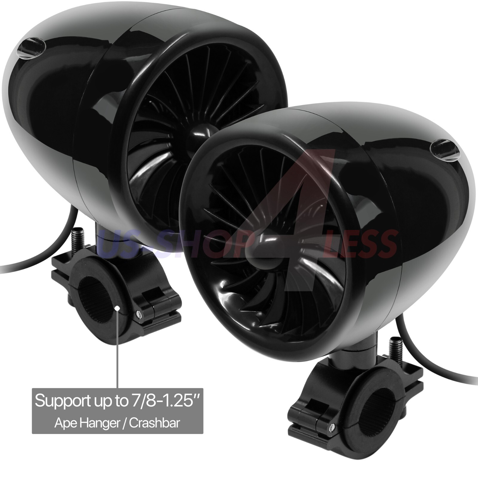 1000W Bluetooth Motorcycle Stereo 4 Speakers Audio MP3 System AUX USB FM Radio