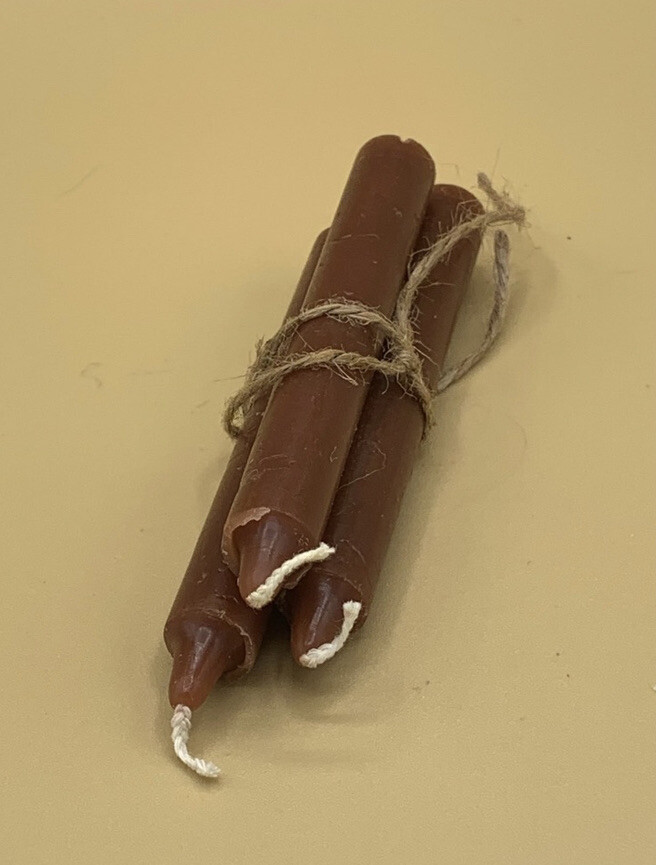 3 Pc Brown Spell Candles