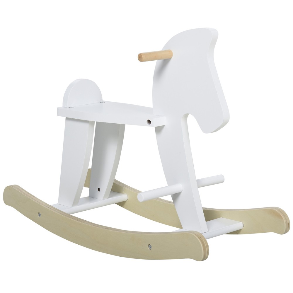 Indoor Children's Rocking Chair with Simple Design & Solid Workmanship, White