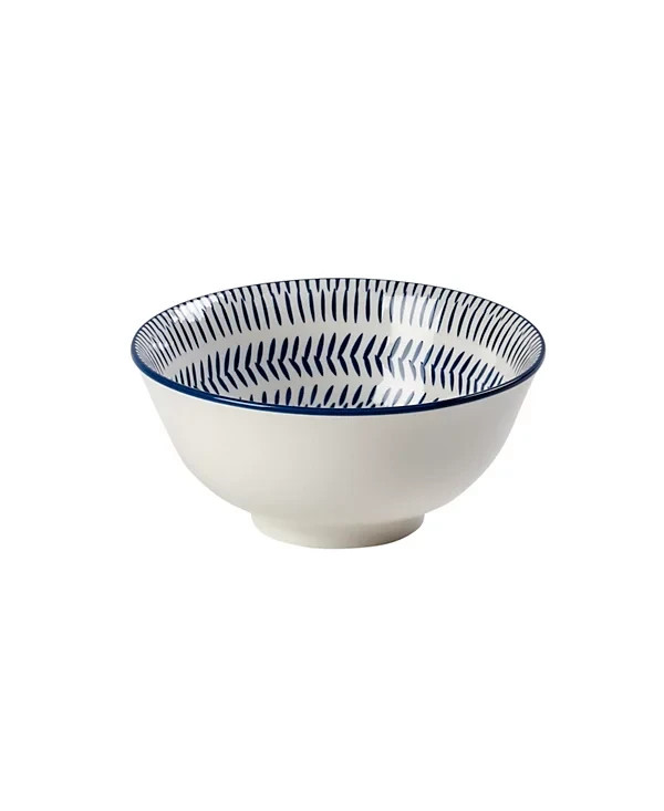 Tabletops Gallery Navy Pad Print 3 Pc.Dinnerware Set