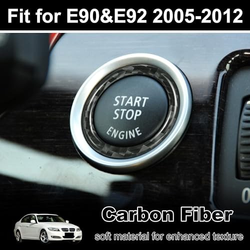 Car Engine Start Stop Button Ring Cover Compatible with BMW 3 Series E90 328i