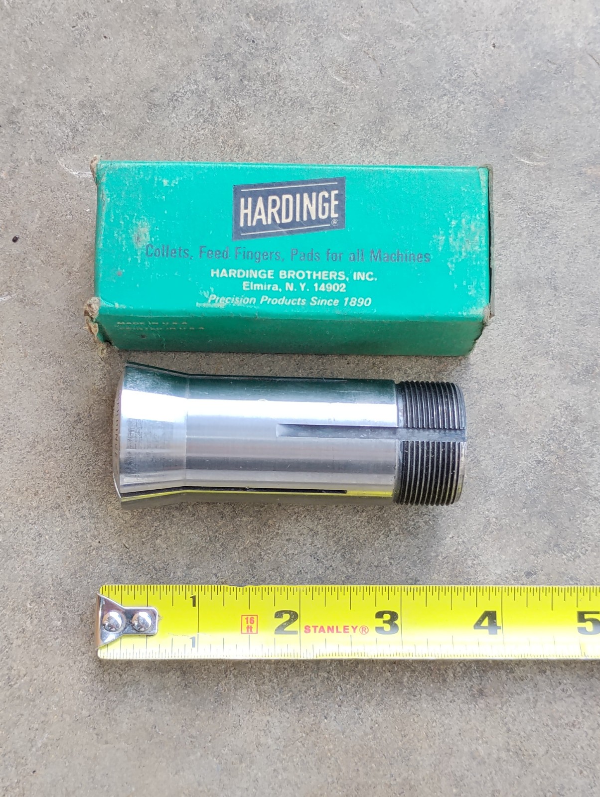 Hardinge 5C Collet 11/16” Hex With Internal & External Threads