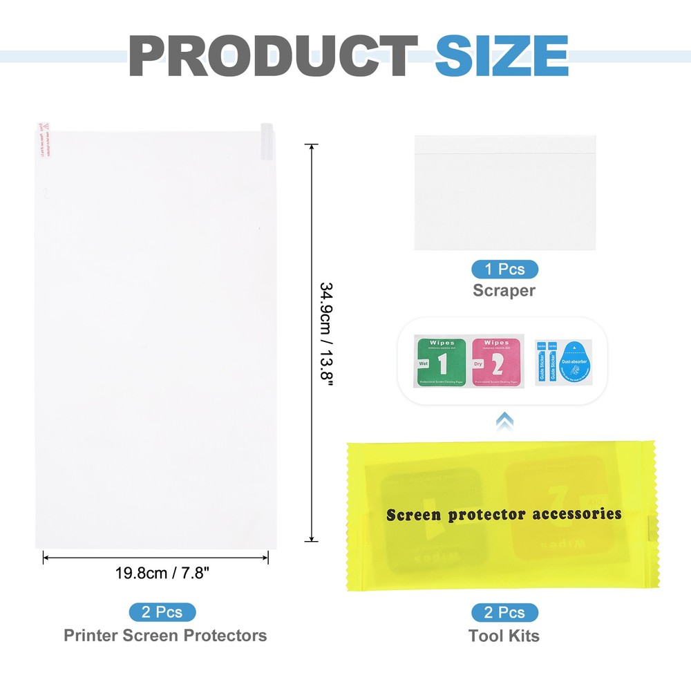 2Pcs Printer LCD Screen Protector, 15.7" Scratch-Resistant Protective Films