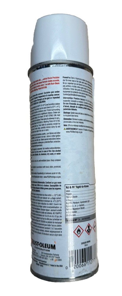 Rust-Oleum Precision Line Marking Paint, 17 Oz, White