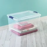 Sterilite Large Storage Bin Clear Plastic Container Latch Lid