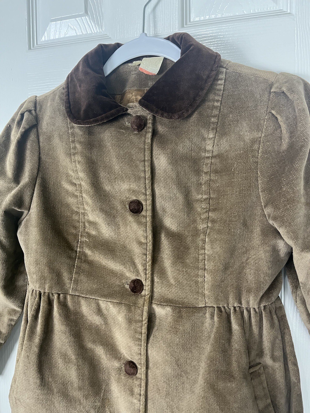 Jiminy Brown Vintage Girls Coat Size 10