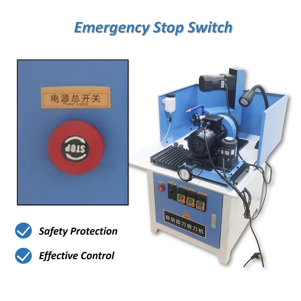 Automatic Round Blade Precision Sharpening Machine w Lamp and Emergency Switch