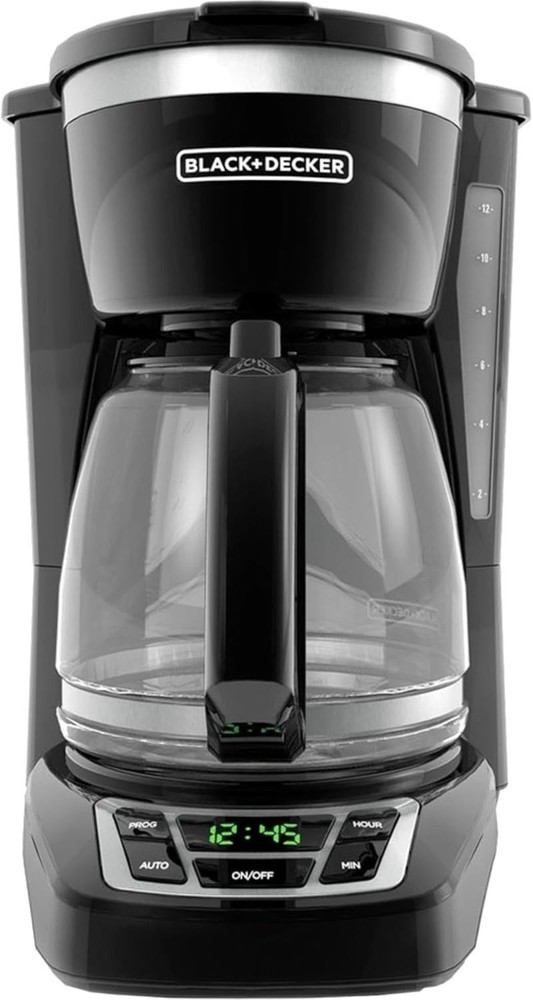 PROGRAMMABLE 12 CUP DIGITAL DRIP COFFEE MAKER Washable Basket Filter Auto Brew