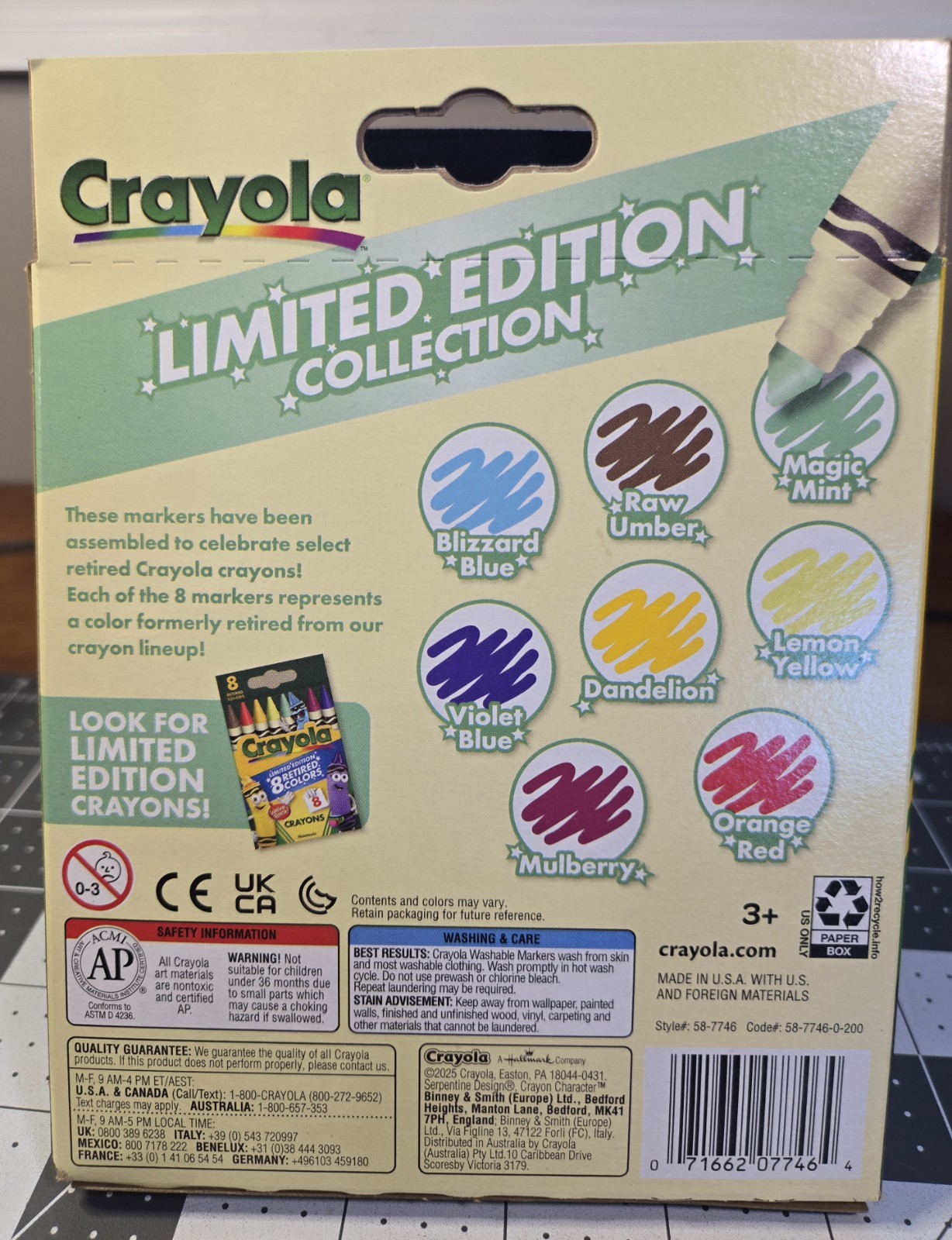 Crayola Limited Edition Retired Markers - 8 Count - New - Sealed
