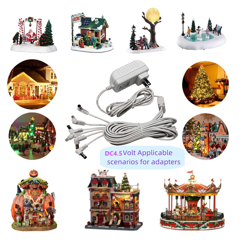 4.5VDC Power Adapter Compatible with Lemax Lighted Accessory