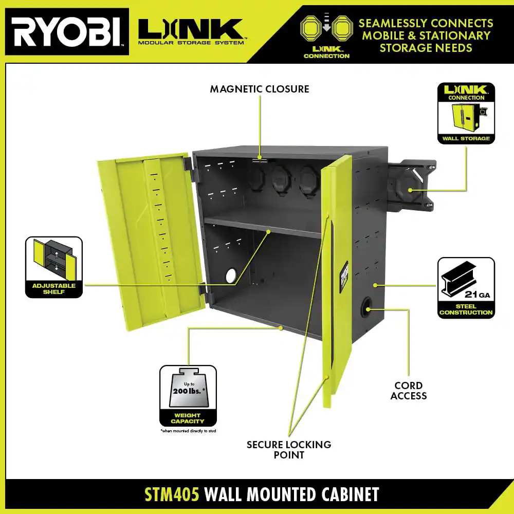 LINK Wall Mounted Tool Storage Cabinet