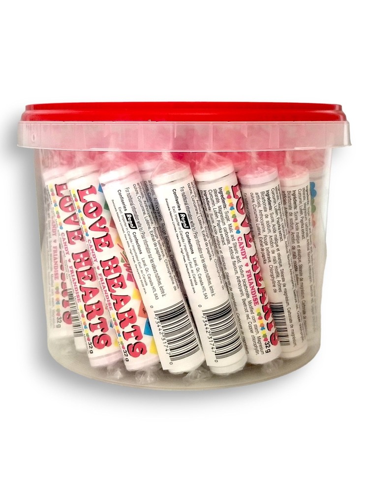 Swizzels Love Hearts Rockets Candy Rolls, 50 Rolls/3.8 lb