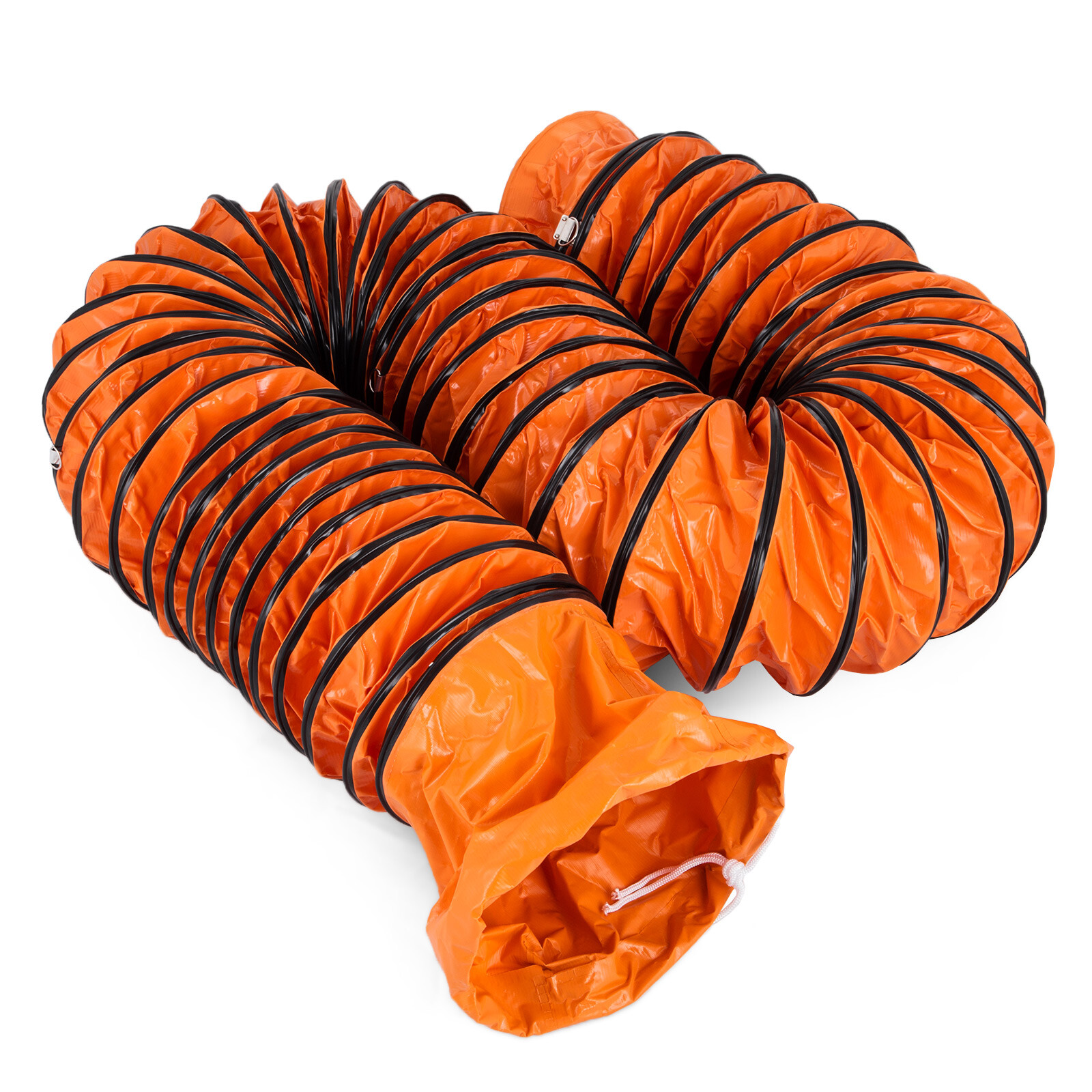 12'' PVC Flexible Ducting 32FT/9.8m Fit Ventilator Orange Gardening Portable