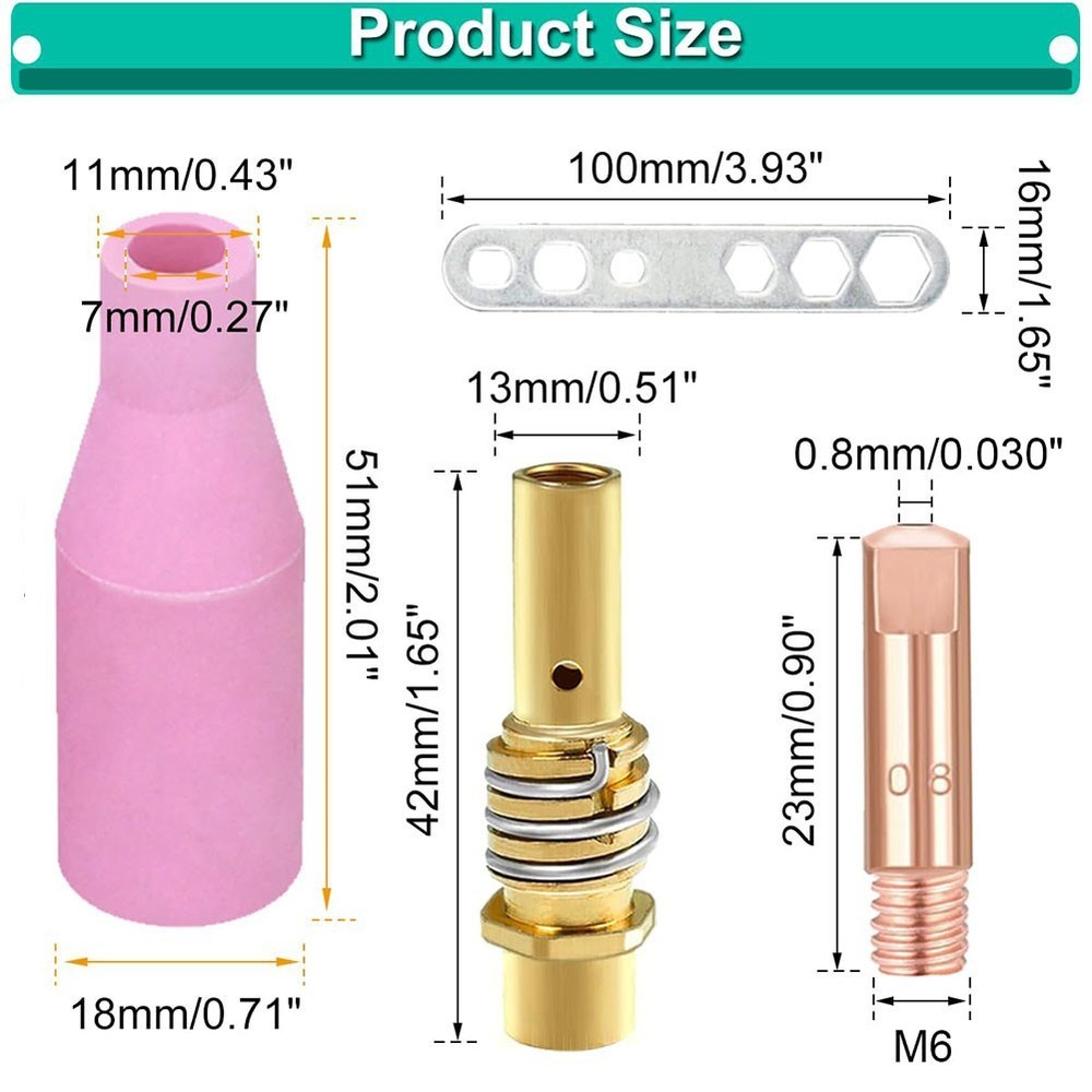 Welding Efficiency Boost Comprehensive 19 PCS Accessory Kit for MB15/TAK