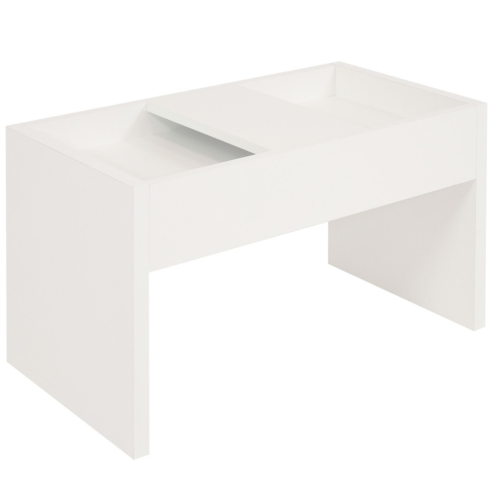2-in-1 Multi-Use Accent Side Table - White by Sunnydaze
