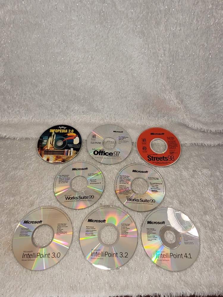 Vintage Microsoft Office (1983 - 2002) Variety Software CDs (No Cases)