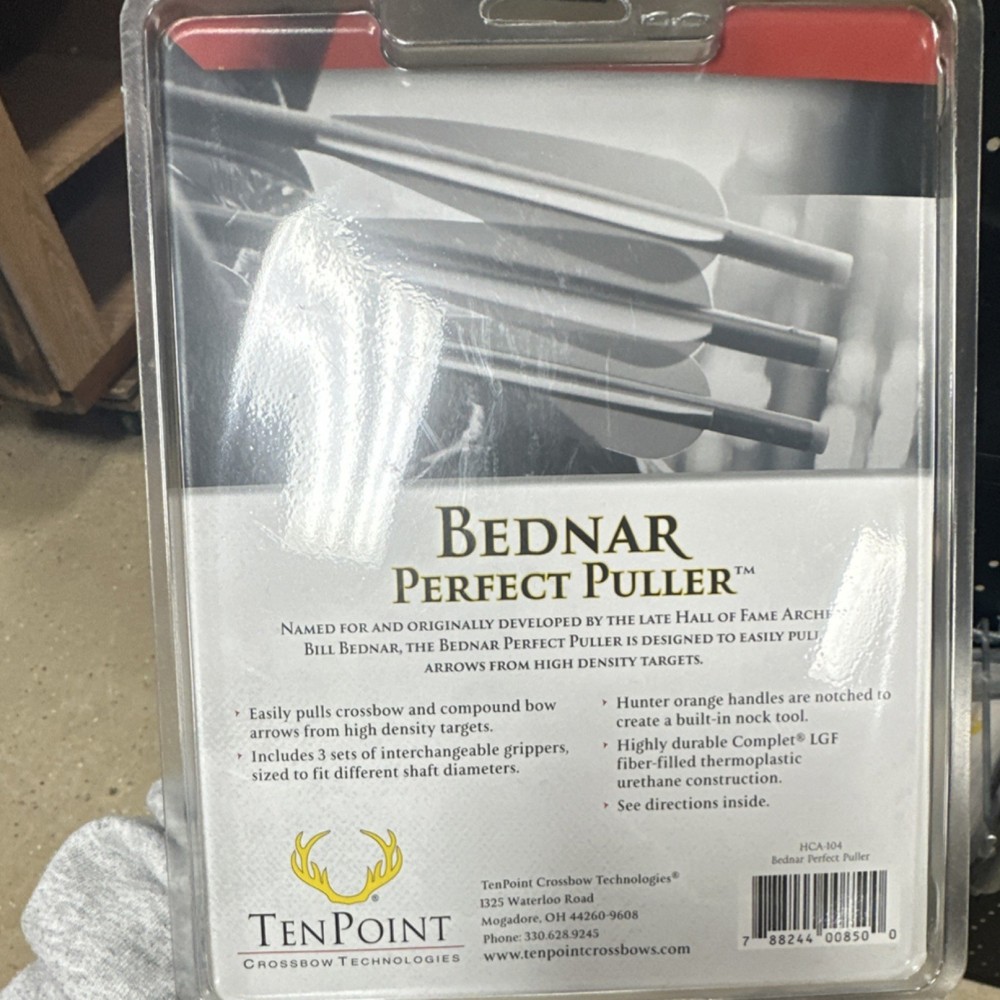 TenPoint Bednar Perfect Puller Arrow Puller 3 Grippers Crossbow Orange Black