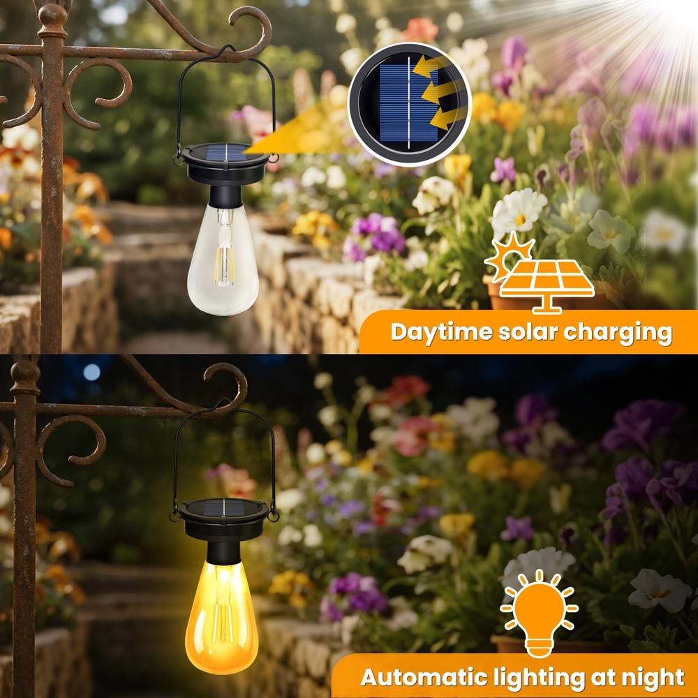 2 Pack Replacement Solar Light Tops,3.23in Hanging 2 Pack, Black