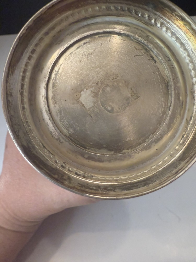 GOBLET VASE CUP SILVERPLATE MADE IN INDIA 4 1/2"