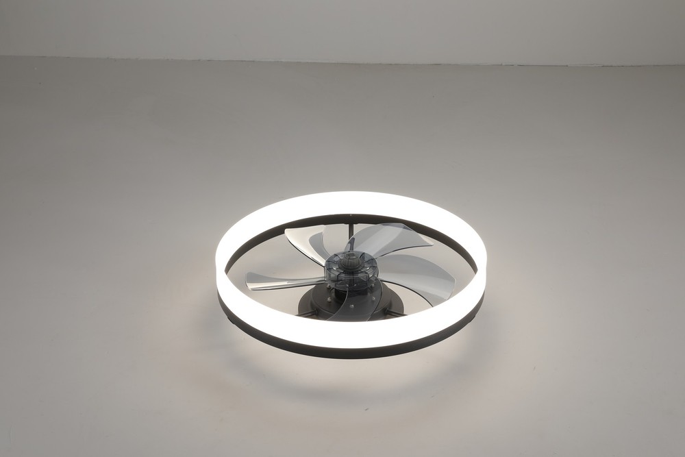 20" Modern Fan Lights Flush Mount LED Ceiling Light kit With Remote APP Control