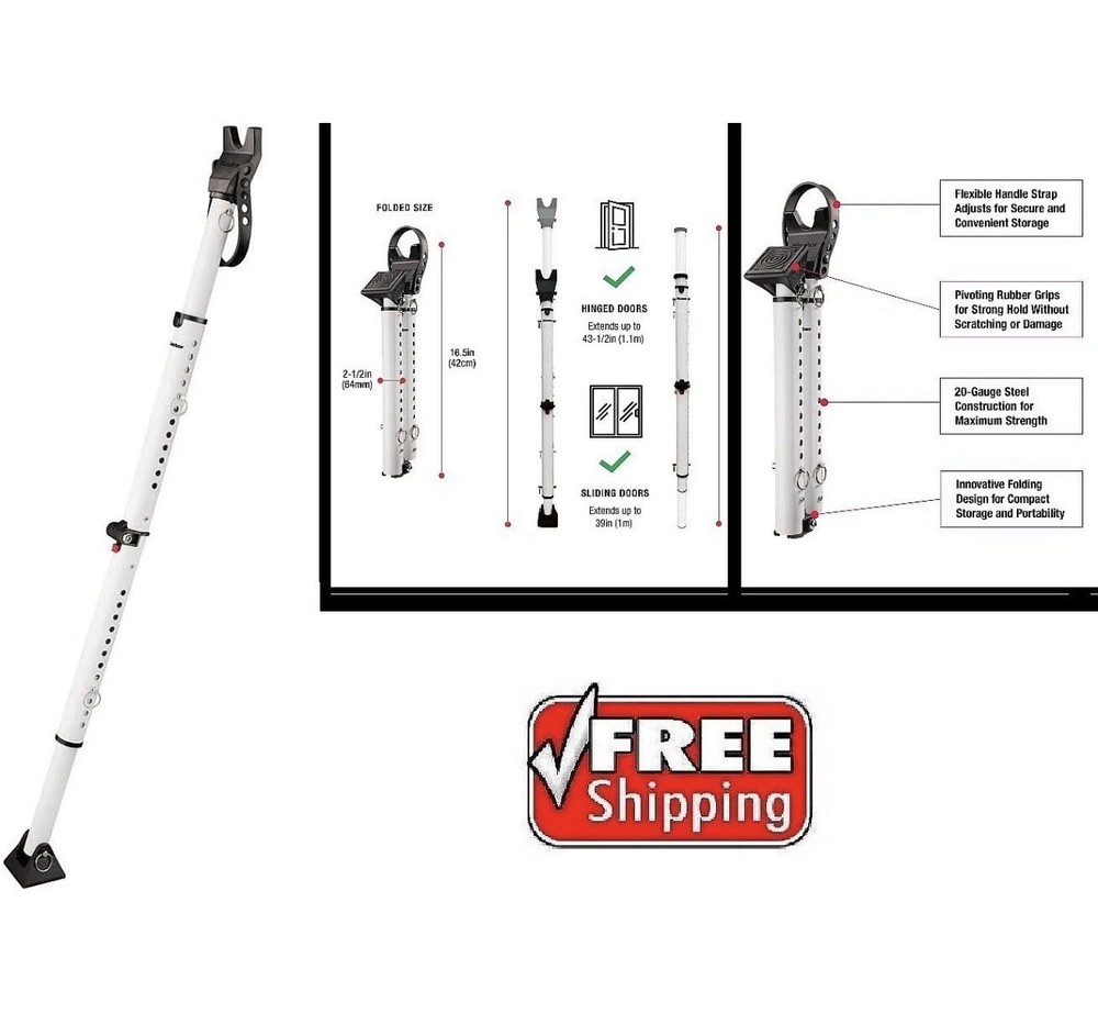 BRAND NEW Master Lock 265D Adjustable Dual Function Folding Door Security Bar