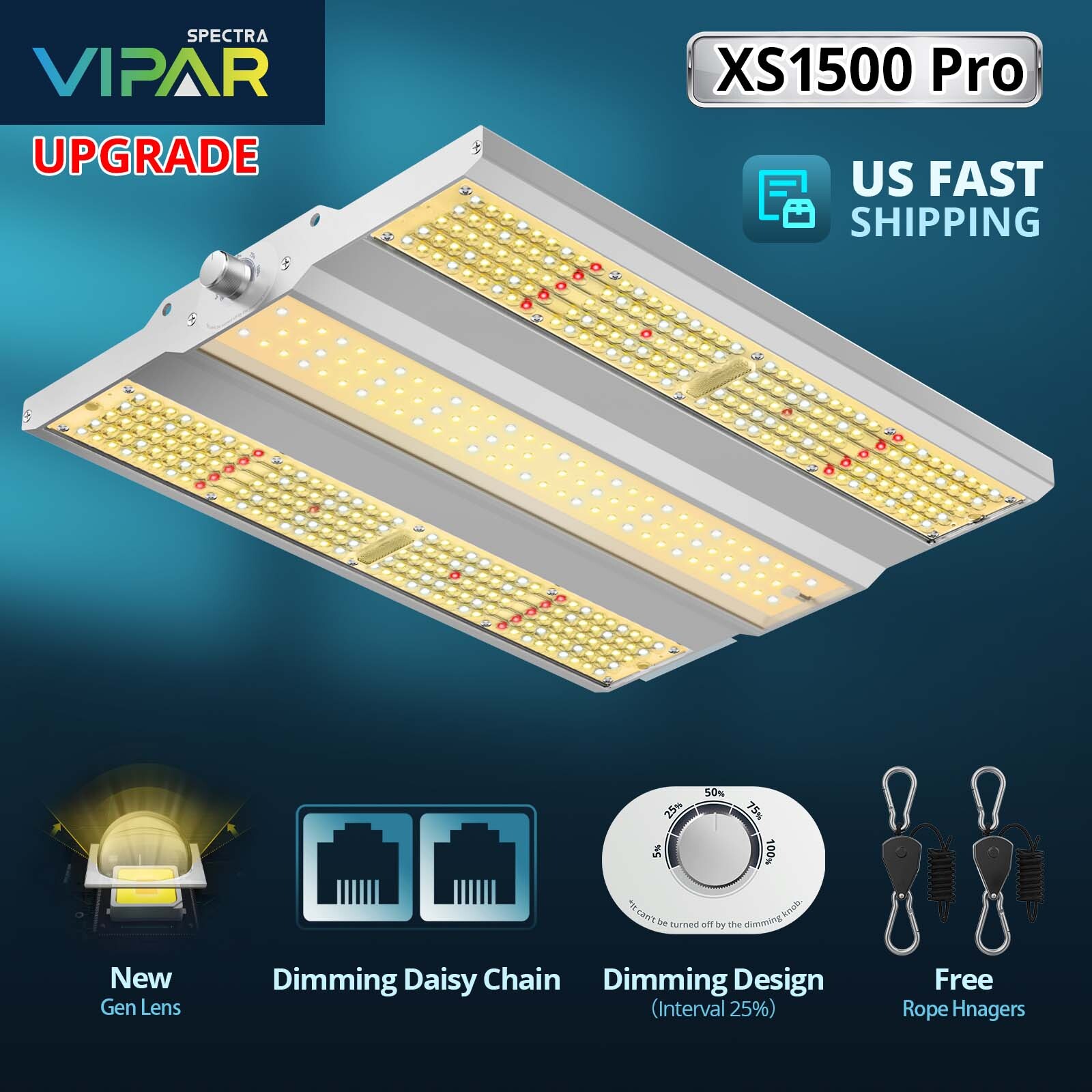 VIPARSPECTRA V1000 P2000 P2500 XS2000 LED Grow Light Full Spectrum Veg Bloom IR