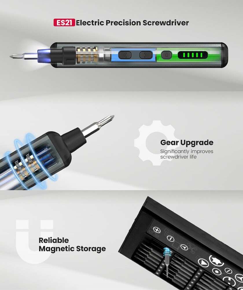 Cordless Screwdriver Set 70-in-1 Mini Electric Screwdriver for Precision Work