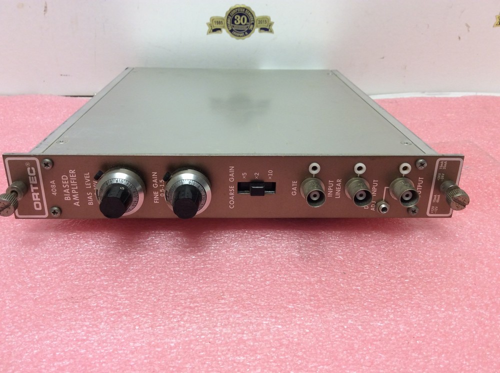 ORTEC EG&G NIM computer module model # 408A BIASED AMPLIFIER Bin Module