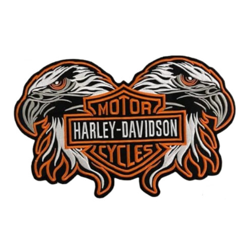 Harley-Davidson Double Eagle Embroidered Patch Iron-On Back Jacket Vest Logo