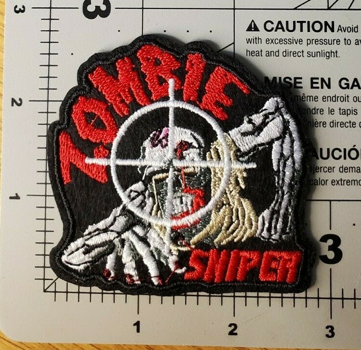Zombie Sniper Target Patch 2 3/4 inches