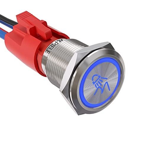 Rock Lights Switch, ON Off Rocker Toggle Push Sliver Shell-Blue ROCK LIGHTS