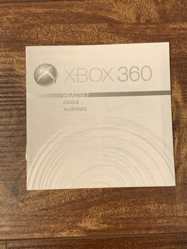 Headset XBOX 360 Instruction Manual Only