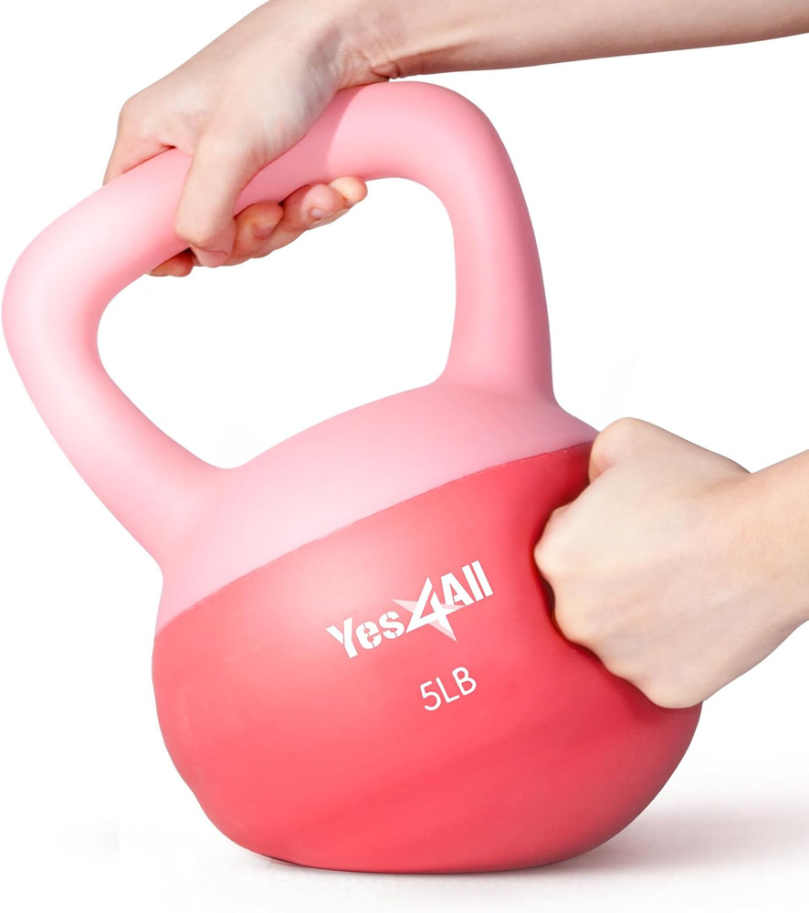 Soft Kettlebell, PVC Kettlebells Exercise Weights & Color-Coded Strength Trainin