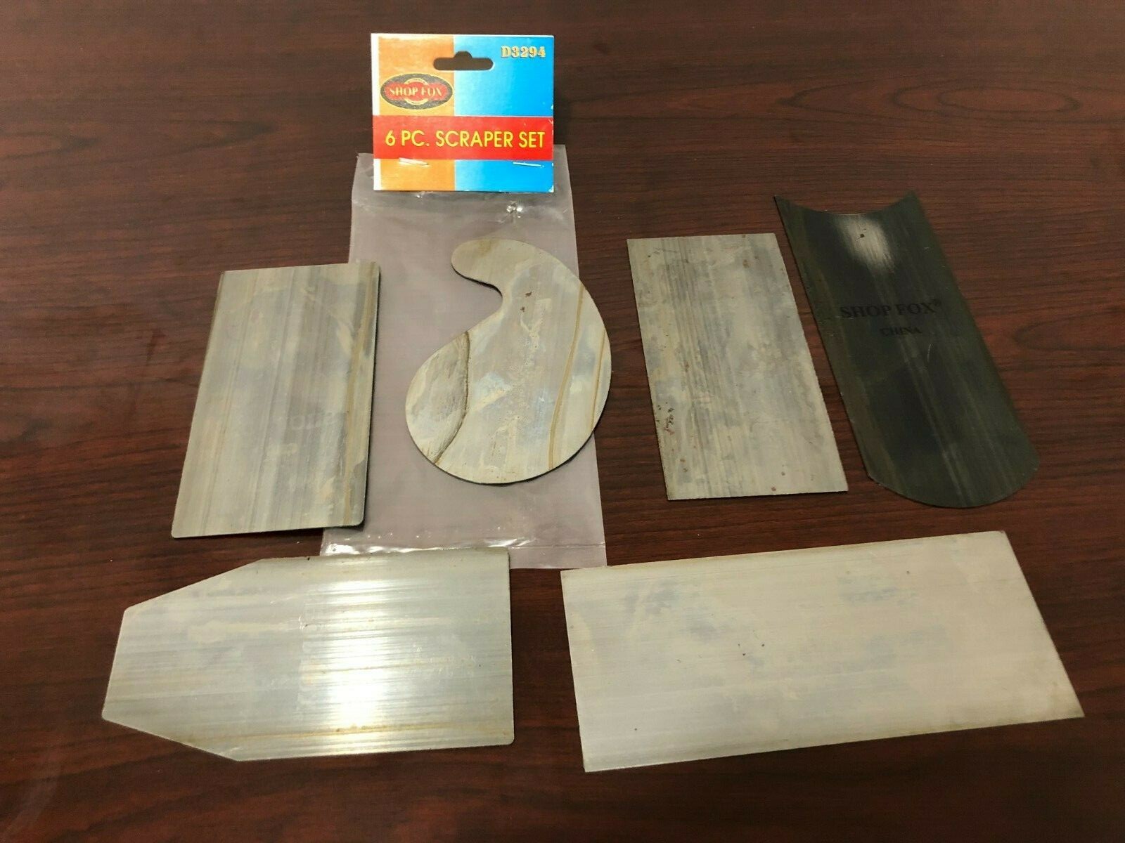 Shop Fox 6-Piece Cabinet Scraper Set D3294 READ DISCRIPTION!!!