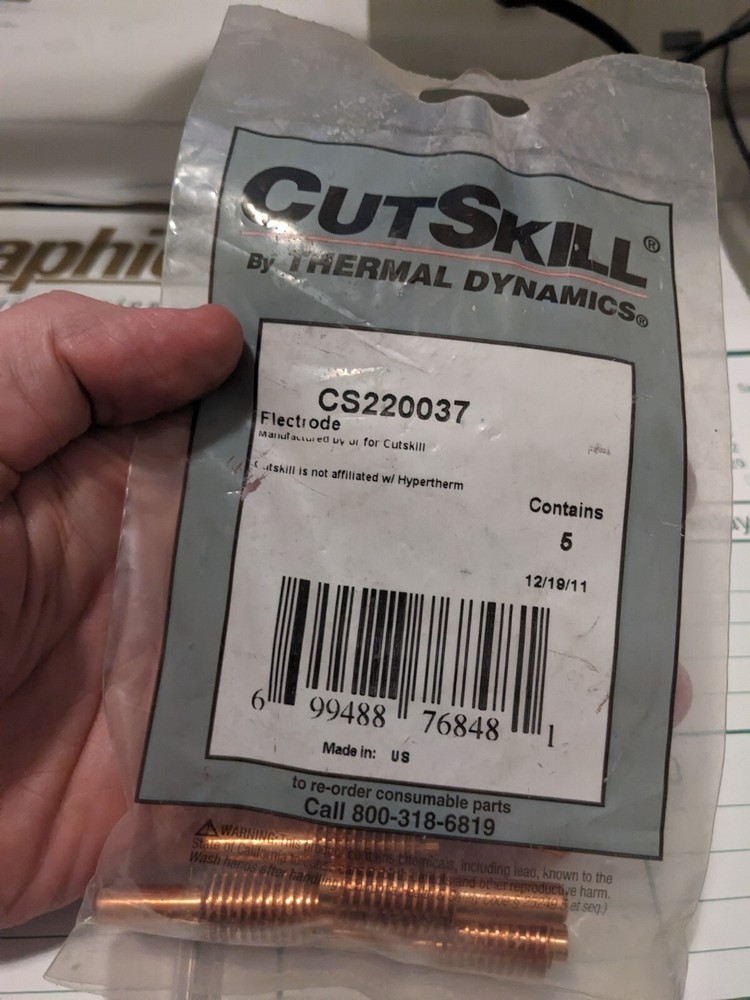 PLASMA ELECTRODES 220037 HYP-STYLE 5/PKG
