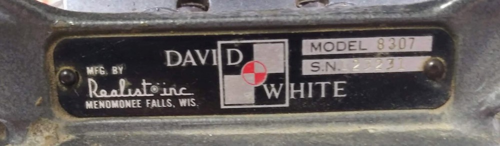 Vintage David White Instruments Surveyors Transit Mod. 8307 UNTESTED