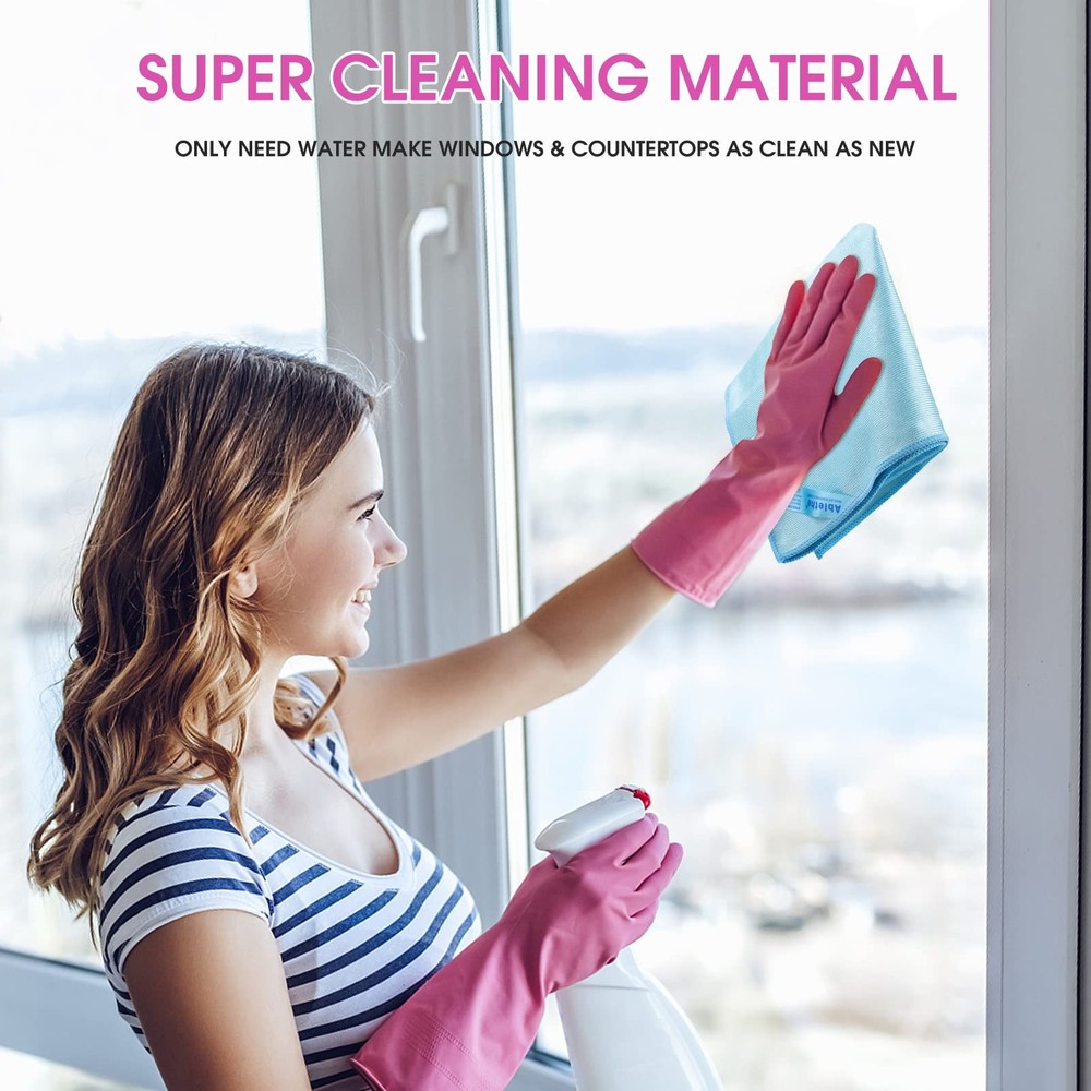 Window Cleaning Cloth & Enviro Cloth Basic Package - Streak Cleaning Rags, Mi...