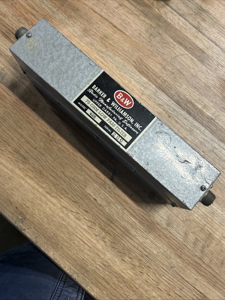 B&W Barker & Williamson Inc Model 426- 75 Ohm Low Pass Filter