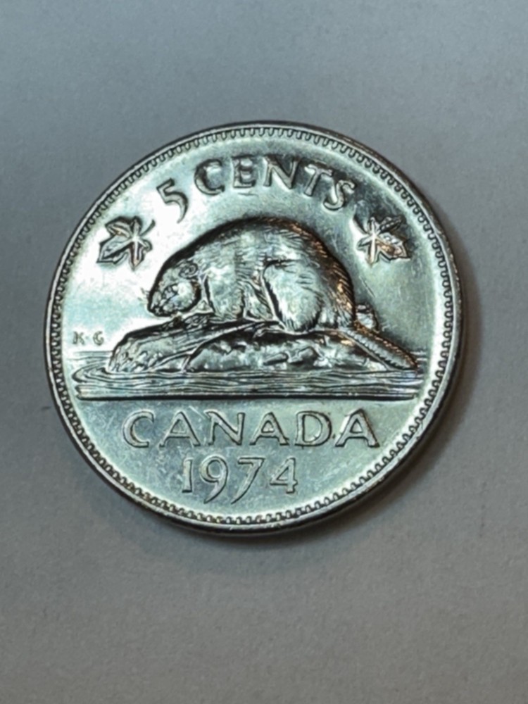 1974 Canada 5 Cents Coin