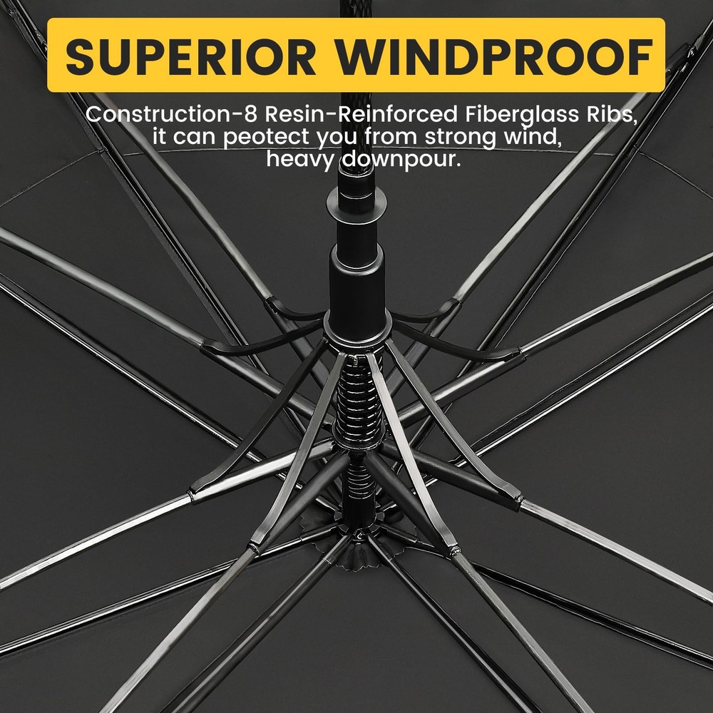 ZOMAKE Extra Large Golf Umbrella 62 Inch Automatic Open Double Canopy Vented
