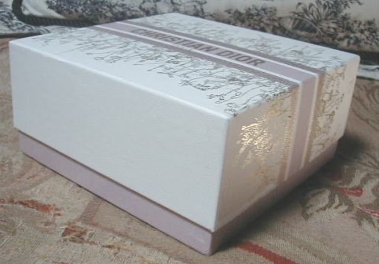 Large Christian Dior Limited Edition Gift Box & Ribbon Purple Gold Box Only VG