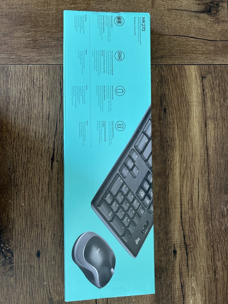 Logitech mk270 Wireless Keyboard and Mouse Combo Sealed Box IT Computer