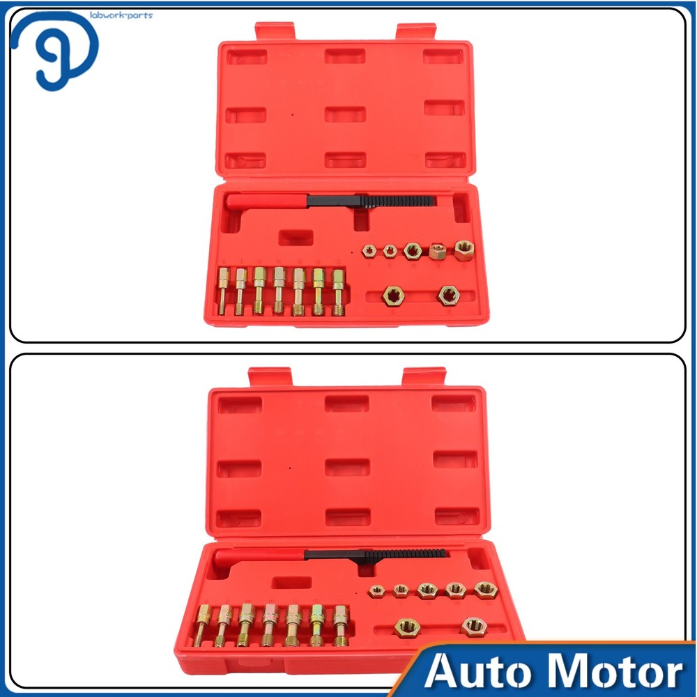 15-Piece Metric Thread Chaser Set M6 M8 M10 M12 Thread Restorer Tool Thread Set