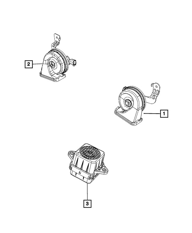 Genuine Mopar Horn And Bracket 68284212aa
